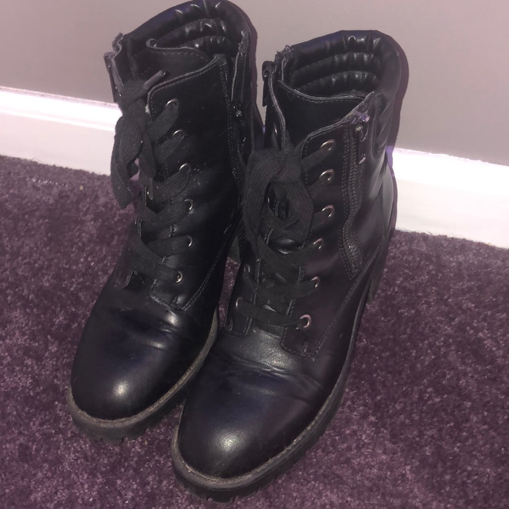 vintage platform combat boots
